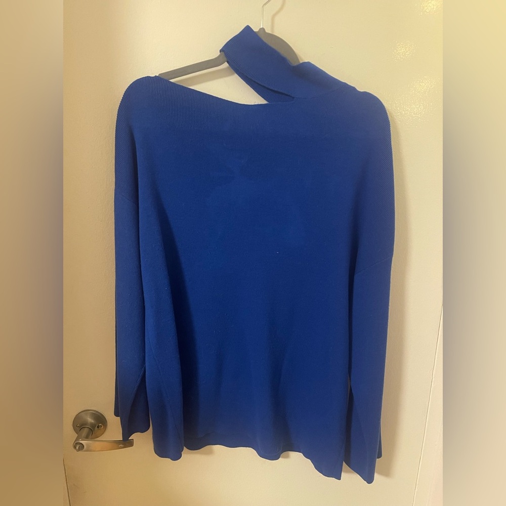 Oak+Fort Blue Cutout Sweater